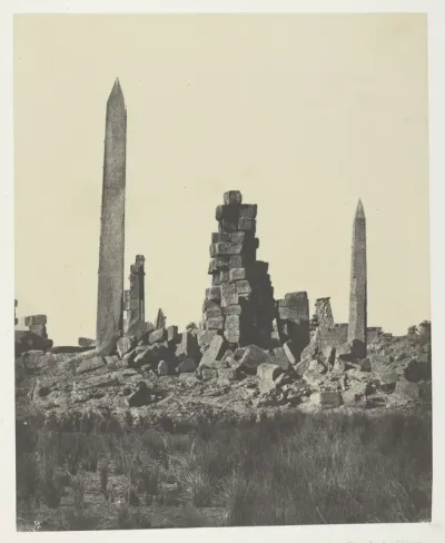 Palais de Karnak, Les Obélisques; Thèbes, plate 44 from the album "Egypte, Nubie, Palestine et Syrie" (1852)