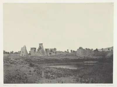Palais de Karnak, Propylées du Sud; Thèbes, plate 30 from the album "Egypte, Nubie, Palestine et Syrie" (1852)