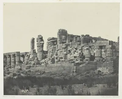 Palais de Karnak, Salle Hypostyle, Prise à l'Angle Nord-Est; Thèbes, plate 34 from the album "Egypte, Nubie, Palestine et Syrie" (1852)