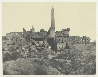 Palais de Karnak, Sanctuaire de Granit et Salle Hypostyle; Thèbes, plate 43 from the album "Egypte, Nubie, Palestine et Syrie" (1852)