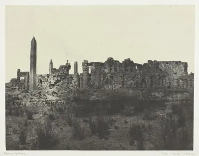 Palais de Karnak, Vue Générale des Ruines, Prise au Nord; Thèbes, plate 32 from the album "Egypte, Nubie, Palestine et Syrie" (1852)