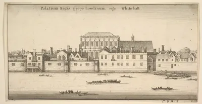 Palatium Regis prope Londinum, vulgo White-hall (Royal Palace of Whitehall, London)