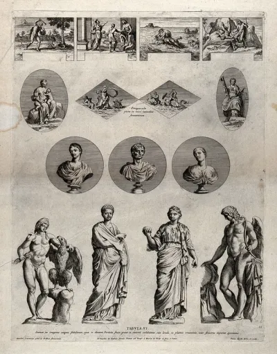 Palazzo Farnese, Rome: paintings and sculptures in the gallery
