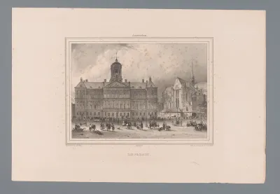 Paleis op de Dam en De Nieuwe Kerk in Amsterdam