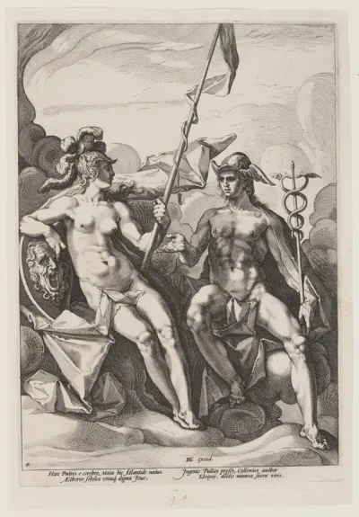 Pallas Athena and Mercury