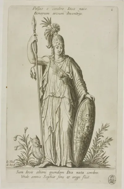 Pallas Athena, plate 6 from Parnassus Biceps