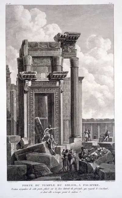 Palmyra, Syria: west door of the temple of Bel (temple of the sun)