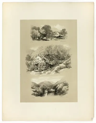 Pandy Mill, Church Pool, and one other subject, from Picturesque Selections