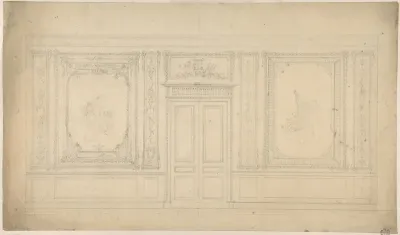 Paneled Music Room with a Door