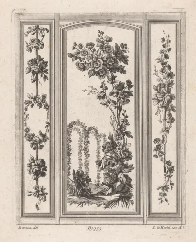 Panelen met bloemen