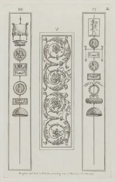 Panels of Ornament, nos. IIII–VI, plate 2 from "Designs for Various Ornaments"