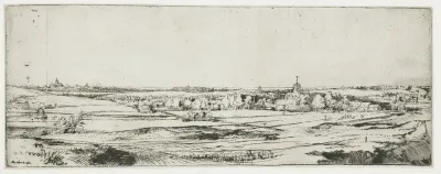 Panorama bij Bloemendaal met het landgoed Saxenburg