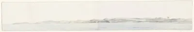 Panorama met Agrigento en de kust