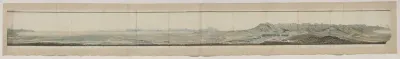 Panorama taken from Helderberg, showing the Hottentot’s Holland Mountains and the north coast of False Bay with Devil’s Peak in the distance