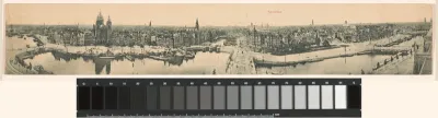 Panorama van Amsterdam gezien vanaf het Centraal Station