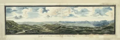 Panorama van de Camdebo en de Sneeuberge, vanaf Bruintjieshoogte gezien