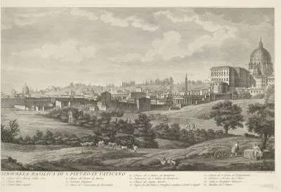 Panorama van de stad Rome (rechter deel)