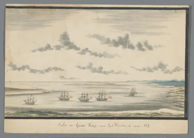 Panorama van Kaapstad (rechterblad)