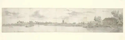 Panoramic View of Kasteel Ooij and the Tollhouse, North Brabant