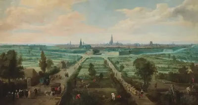 Panoramisch gezicht op Antwerpen