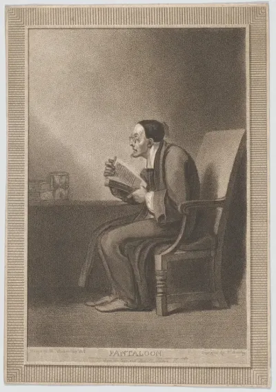 Pantaloon: "The Sixth Age Shifts into the Lean and Slippered Pantaloon" (Shakespeare, As You Like It)