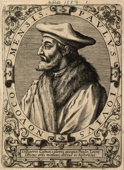 Paolo Giovio. Line engraving by T. de Bry, 1645