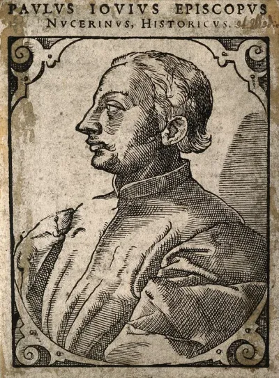 Paolo Giovio. Woodcut by T. Stimmer, 1589