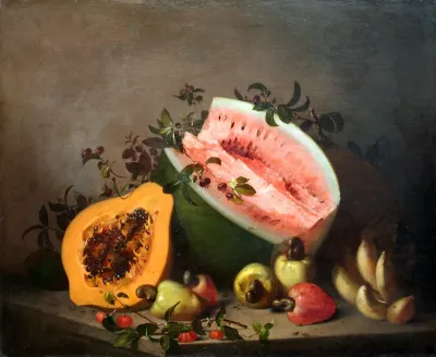 Papaya and watermelon