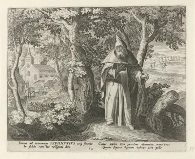 Paphnutius als kluizenaar
