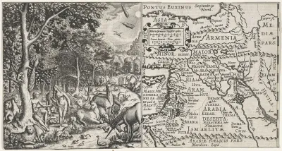 Paradijs en een kaart van Azië