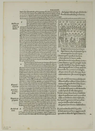 Paradise: Canto XV (Fifth Heaven, Sphere of Mars) from Divina Commedia (Divine Comedy), Plate 48 from Woodcuts from Books of the 15th Century