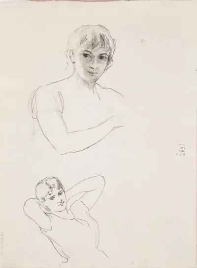 Pariisilaismalli, luonnoksia. Merk. 1887