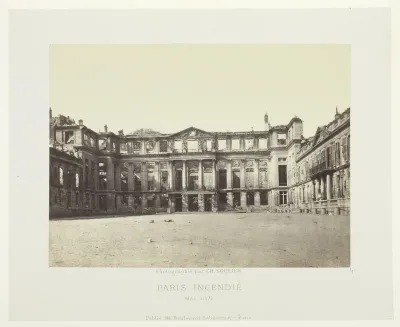 Paris Fire (Facade of the Palais de Saint-Cloud), from the series "Paris Incendié"