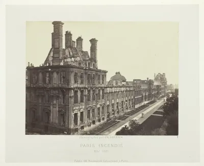 Paris Fire (Palais des Tuileries, Pavillon de Marsan), from the series "Paris Incendié"
