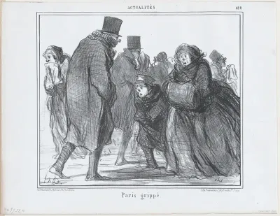 Paris Grippé, from  Actualités, published in "Le Charivari"