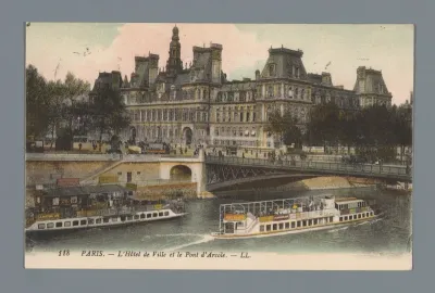 Paris. - L'Hotel de Ville et le Pont d'Arcole