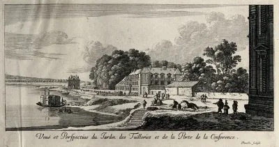 Paris: the Tuileries garden and the Porte de la Conference
