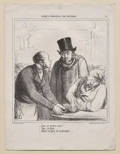 Parisian Sketches, Plate 16: You Will Take Nothing?