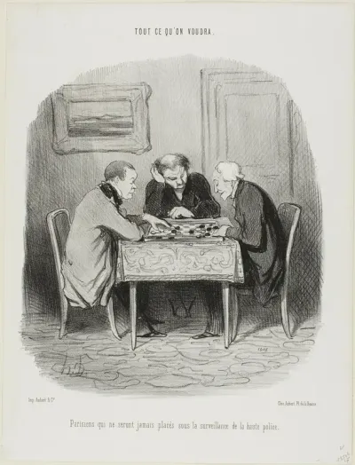 Parisians who will never be placed under surveillance of the secret police, plate 12 from Tout Ce Qu'on Voudra