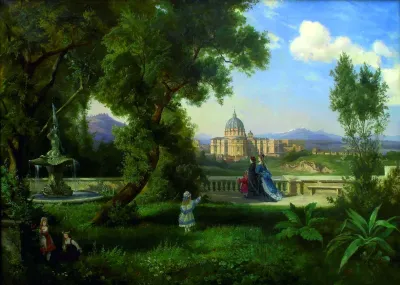 Park mit Blick auf den Petersdom