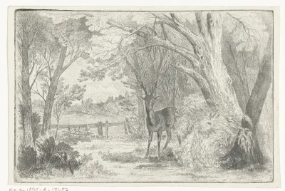 Parklandschap met hert