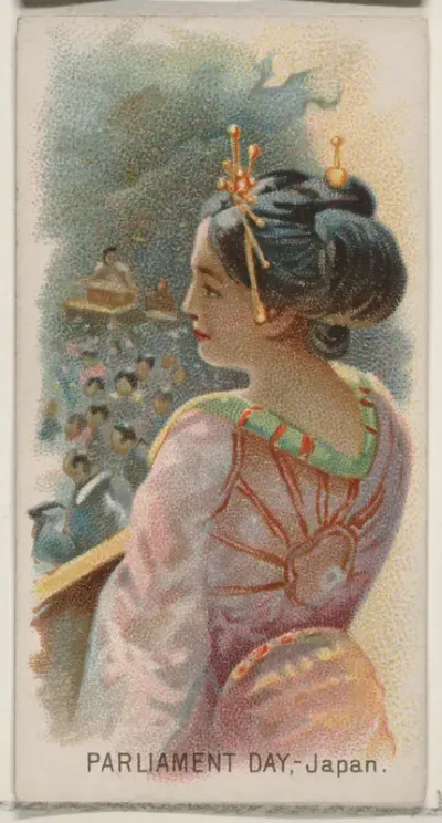 Parliament Day, Japan, from the Holidays series (N80) for Duke brand cigarettes