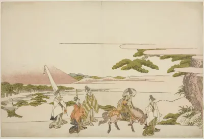 Parody of Ariwara no Narihira's eastern journey