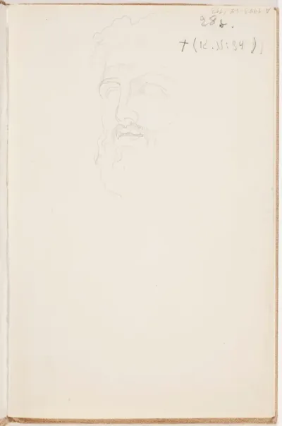 Parrakkaan miehen kasvot. Todennäköisesti n. 1925.