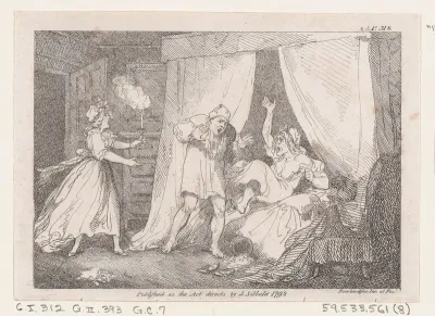 Parson Adams Discovered in a Suspicious Situation with Mrs. Slipslop, from "The Adventures of Joseph Andrews, and his friend Mr. Abraham Adams"