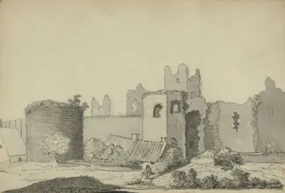 Part of Caerphilly Castle to the East