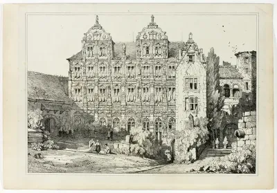Part of the Castle at Heidelberg, from Facsimiles of Sketches made in Flanders and Germany