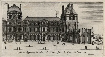 Part of the Louvre which was built during the reign of Louis XIII, seen from the later Cour Carrée