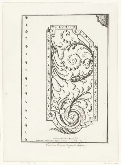 Parterre met grote broderiemotieven