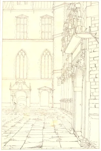 Parti af Frederiksborg Slotsgård